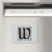 W Monogramm schwarz Magnet (In Situ (Geschirrspüler))