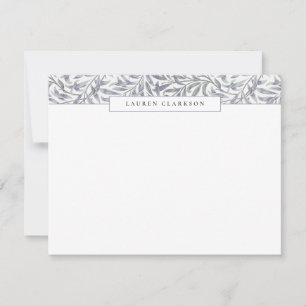 W. Morris Blue Willow Bough Top Border Notizkarte Einladung
