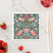 W Morris Pink Strawberry Thief Papier Serviette (Beispiel)