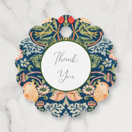 W Morris Strawberry Diief Favor Tag Geschenkanhänger