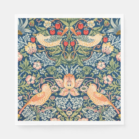 W Morris Strawberry Diief Paper Napkin Serviette (Vorderseite)