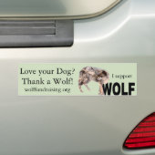 W.O.L.F. "Liebe Ihr Hund?" Autoaufkleber (Auf Auto)