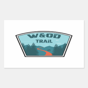 W&OD Trail Rechteckiger Aufkleber