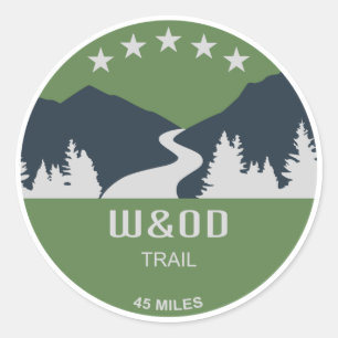 W&OD Trail Runder Aufkleber