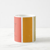 W Rainbow Stripes Custom Initial Kaffeetasse (Mittel)