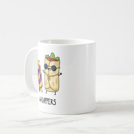 W-Rappers Funny Food Pun Kaffeetasse (Vorderseite Links)