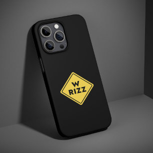 W rizz US Warnschild Meme Lustiger Spruch iPhone 15 Pro Hülle