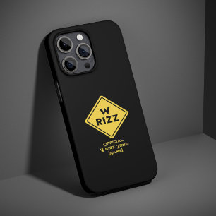 W rizz US Warnschild Meme Lustiger Spruch iPhone 15 Pro Hülle