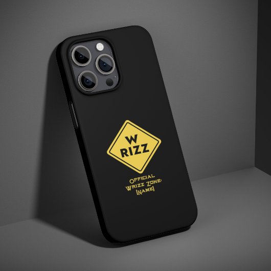 W rizz US Warnschild Meme Lustiger Spruch iPhone Hülle