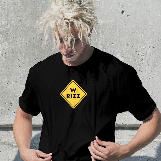 W rizz US Warnschild Meme Lustiger Spruch T-Shirt