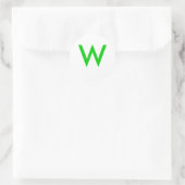 W RUNDER AUFKLEBER (Tasche)