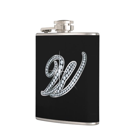 W-Script "Diamond Bling"-Flasche Flachmann (Links)