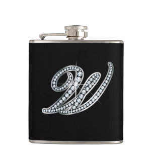 W-Script "Diamond Bling"-Flasche Flachmann