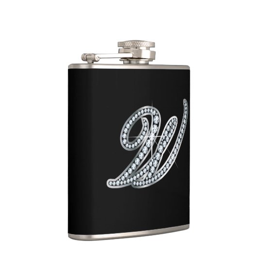 W-Script "Diamond Bling"-Flasche Flachmann (Rechts)