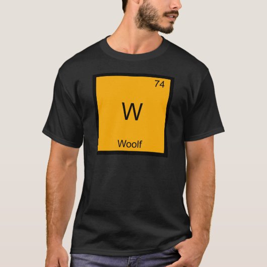 W - Symbol-T - Shirt für Wolf Funny Chemistry Elem (Vorderseite)