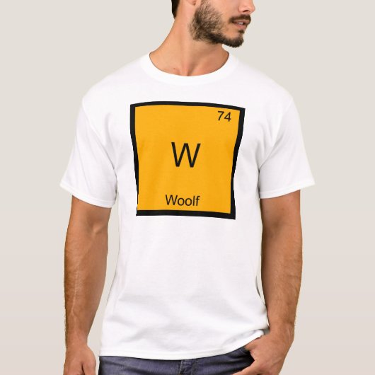 W - Symbol-T - Shirt für Wolf Funny Chemistry Elem (Vorderseite)