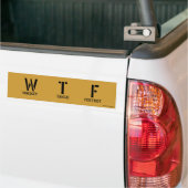W T F AUTOAUFKLEBER (Auf Lkw)
