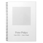 W Template Beerdigung Gästebuch Fügen Sie beliebte Notizblock (Vorderseite)