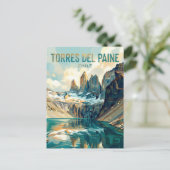 W Trek Chile Postkarte (Stehend Vorderseite)