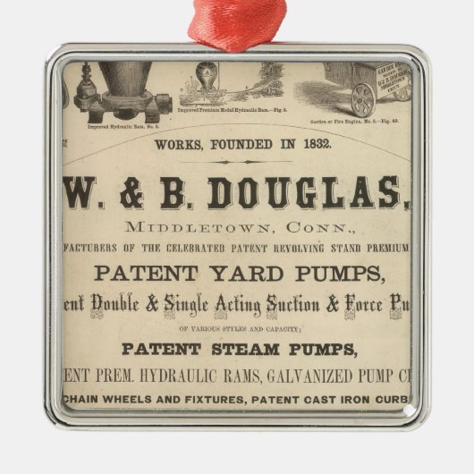 W und B Douglas Ornament Aus Metall (Vorne)