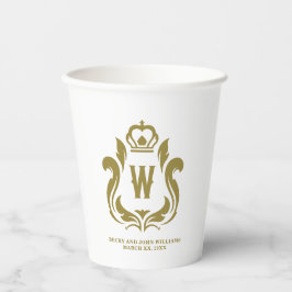 W Ursprünglicher Gold Wappen Paper Cup Pappbecher