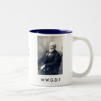 W.W.G.D.? Kaffee-Tasse Zweifarbige Tasse