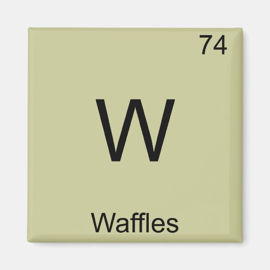 W - Waffeln Symbol-T - Shirt für die sonnige Chemi Magnet (Vorne)