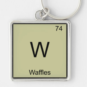 W - Waffeln Symbol-T - Shirt für die sonnige Chemi Schlüsselanhänger