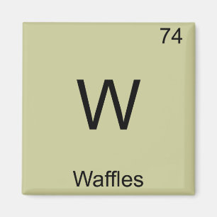 W - Waffeln - T - Shirt "Funny Chemistry Element S Magnet