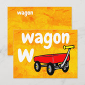 w - Wagenblitz Postkarte (Vorne/Hinten)