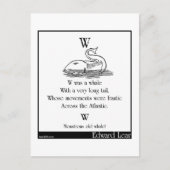 W war ein Wal Postkarte (Vorderseite)