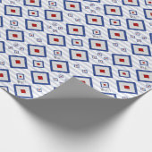 W Whiskey Nautic Signal Flag | Seecode Geschenkpapier (Ecke)