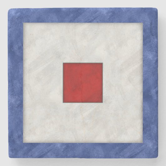 W Whiskey Wasserfarbe Wasserzeichen Seefahrtzeiche Steinuntersetzer (Vorderseite)