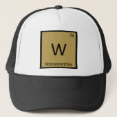 W - Worcestershire Sauce Chemistry Periodic Table Truckerkappe (Vorderseite)