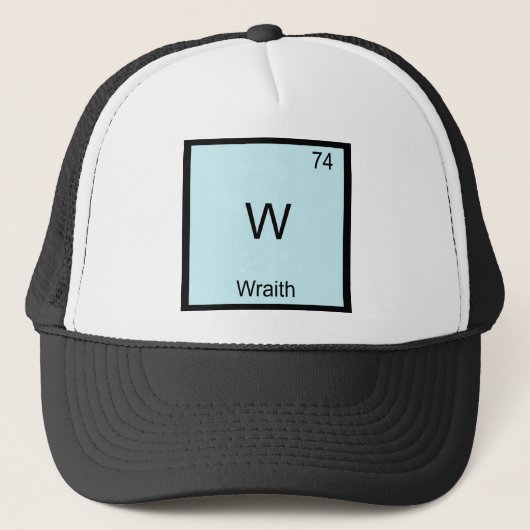 W - Wraith Funny Chemistry Element Symbol T - Shir Truckerkappe (Vorderseite)