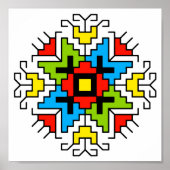 WA0011 Wall Art Bulgarisches Motiv shevitsa rot Poster (Vorne)