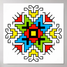 WA0011 Wall Art Bulgarisches Motiv shevitsa rot