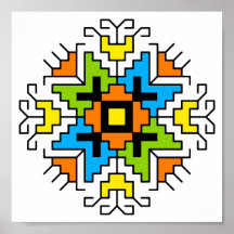 WA0012 Wall Art Bulgarisches Motiv shevitsa orange