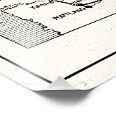 WA Columbia River - Coulee Dam Project Plan 1932 Fotodruck (Ecke)