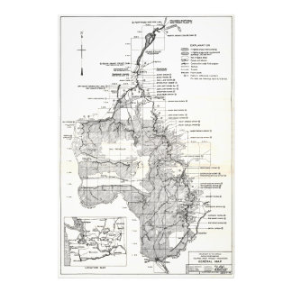 WA Columbia River - Coulee Dam Project Plan 1932 Fotodruck