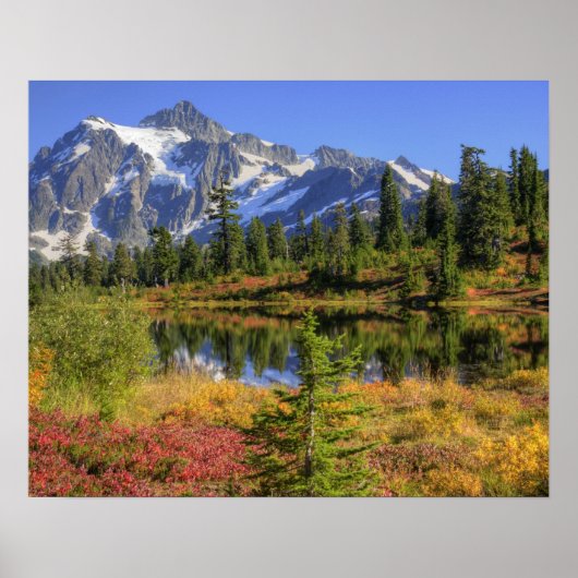 WA, Heather Meadows Freizeitgebiet, Berg 2 Poster (Vorne)
