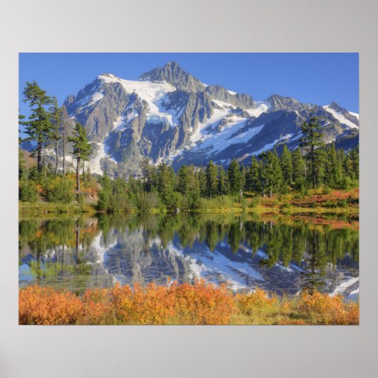WA, Heather Meadows Freizeitzentrum, Berg. Poster (Vorne)