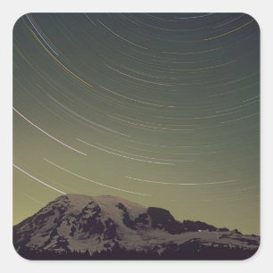 WA, Mount Rainier National Park, Mount Rainier, Quadratischer Aufkleber