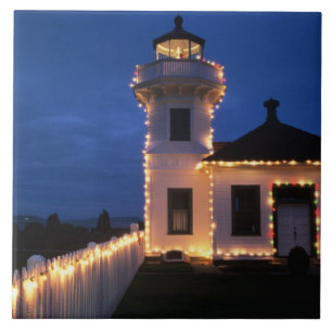 WA, Mukilteo, Leuchtturm Mukilteo, gegründet 2 Fliese