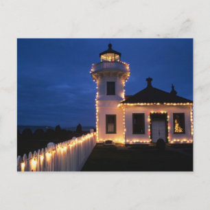 WA, Mukilteo, Leuchtturm Mukilteo, gegründet 2 Postkarte