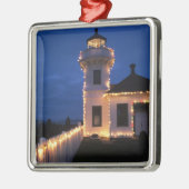 WA, Mukilteo, Mukilteo Lighthouse 2 Silbernes Ornament (Links)