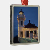 WA, Mukilteo, Mukilteo Lighthouse gegründet Silbernes Ornament (Rechts)