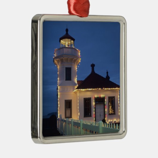 WA, Mukilteo, Mukilteo Lighthouse gegründet Silbernes Ornament (Rechts)