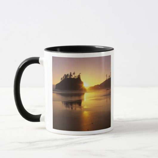 WA, Olympic NP, Second Beach bei Sonnenuntergang Tasse (Links)