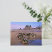 WA, Olympic NP, Second Beach mit Tidepools und Postkarte (Stehend Vorderseite)